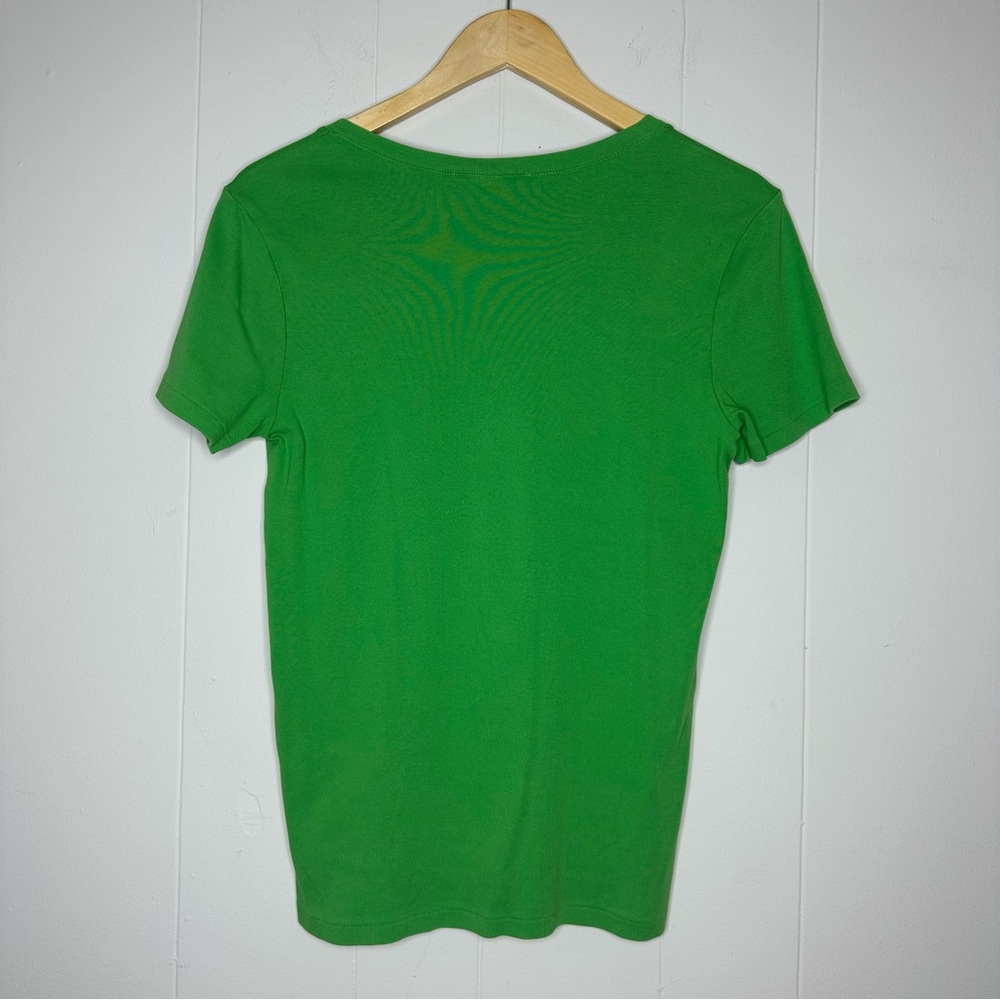 Ralph Lauren Sport V-Neck Solid Tee T-Shirt Top Pony XL Green Preppy Old Money - Picture 3 of 10